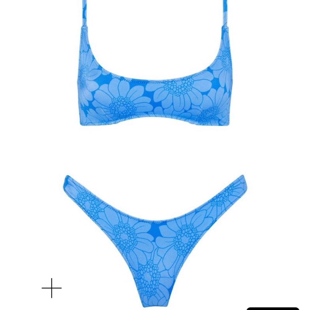 TRIANGL Blue Floral Bikini Set